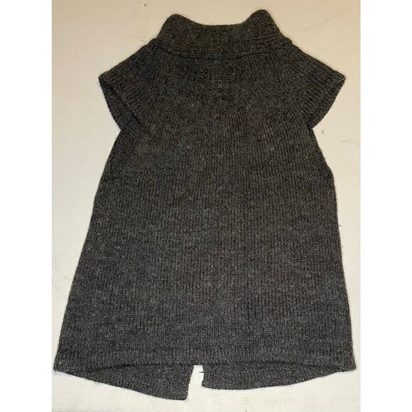 Max Mara Wool Sleeveless Knit Tunic Vest Gray Funnel Neck Quiet Luxury Sz S/M - Picture 8 of 11